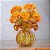 Vaso Vidro Italy Tipo Murano Âmbar 14x13,5cm Trouxinha Lyor - Imagem 1