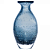 Vaso de Vidro Italy Estilo Murano Azul 20cm x 10cm 61726 - Wolff Original - Imagem 2