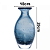 Vaso de Vidro Italy Estilo Murano Azul 20cm x 10cm 61726 - Wolff Original - Imagem 8
