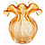 Vaso de Vidro Estilo Murano Italy Âmbar 18cm x 13cm x 16cm 4842 - Lyor Original - Imagem 5