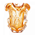 Vaso de Vidro Italy Estilo Murano Âmbar  13cm x 14,5cm 4818 - Lyor Original - Imagem 5