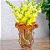 Vaso de Vidro Italy Estilo Murano Âmbar  13cm x 14,5cm 4818 - Lyor Original - Imagem 1