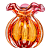 Vaso Vidro Italy Estilo Murano Rosa E Âmbar 11cm x 13cm 220825 - Lyor Original - Imagem 4