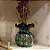 Vaso Vidro Italy Tipo Murano Verde Esmeralda E Dourado 11cmx10cm 29031 Wolff - Imagem 2