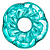 Vaso de Vidro Italy Estilo Murano Azul Tiffany 10cm x 11cm 29004 - Wolff - Imagem 6