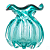 Vaso de Vidro Italy Estilo Murano Azul Tiffany 10cm x 11cm 29004 - Wolff - Imagem 1