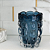 Vaso De Vidro Tipo Murano Italy Azul 13cmx10cm 4796 Lyor - Imagem 1