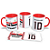 Caneca São Paulo time Brasileiro Alça E Interno vermelho - Imagem 1