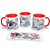Caneca São Paulo time Brasileiro Alça E Interno vermelho - Imagem 2