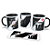 Caneca Vasco Da Gama Times Brasileiro Alça E Interno Preto - Imagem 3