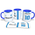 Caneca Gremio Time Brasileiro Alça E Interno Azul - Imagem 1