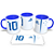 Caneca Cruzeiro Time Brasileiro Alça E Interno Azul - Imagem 1