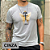 Camiseta Jesus Salva Cruz Asa Coroa Poliester Presente - Imagem 3