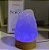 Mini Luminária Quartzo Branco Led Colorido - Base de Madeira -  Bivolt - Imagem 3