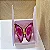 Borboleta Ágata Pink - Borda Dourada - Imagem 1
