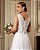 Vestido de noiva branco decote v pz - Imagem 2