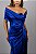 Vestido longo de festa ombro a ombro sereia pz - AZUL ROYAL 44 - Imagem 3
