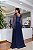 Vestido longo decote V tule bordado - Imagem 2