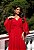 Vestido longo decote v manga ls capa - Imagem 1