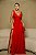 Vestido longo devote v com fenda e detalhe em capa lurex - Imagem 1