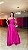 Vestido longo fucsia ombro unico detalhe nas costas com armação na saia - Imagem 1