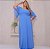 Vestido longo mangas fluidas detalhe flor pd - Imagem 3