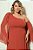 Vestido ombro unico mangas plus size pd - Imagem 3