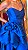 Vestido longo azul royal em zibeline com flor removivel pz - 38 - Imagem 2