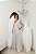 Vestido longo off white zibeline busto em renda ombro PZ - 44 - Imagem 1