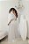 Vestido longo off white zibeline busto em renda ombro PZ - 44 - Imagem 2