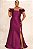 Vestido longo verde oliva ombro a ombro com fenda - 46 - Imagem 1