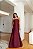 Vestido longo vermelho estruturado zibeline laço removivel saia sereia - 42 - Imagem 1
