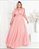 VESTIDO LONGO DECOTE V PLUS SIZE TULE - Imagem 1
