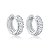 Brinco Argola de Prata 925 3 Fileiras Cravejada 12mm - Imagem 1