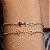 PULSEIRA EM OURO BATIMENTOS CARDÍACOS E CORAÇÃO MENINA - Imagem 1