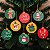 Kit c/ 8 Bolas de Natal em MDF - Imagem 1