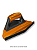 Lixador 225mm com face frontal Ativa - Laranja - Imagem 1