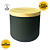 Pote Para Vela 250ml Preto C/ Tampa Pinus 06unidades - Imagem 1