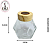 Vidro Luxo Diamante Cristal 200ML c/ Tampa Difusora e Tampa de Madeira - Imagem 2