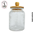 Pote de Vidro Martelado para Condimentos c/ Tampa 1000ML - (un) - Imagem 1