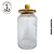 Pote de Vidro Martelado para Condimentos c/ Tampa 1300ML - (un) - Imagem 1