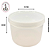 Pote de Plástico 600ML Cilindro Natural c/ Tampa - (un) - Imagem 2