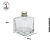 Vidro Cubo 50ml c/ Tampa Alumínio Difusor - (un) - Imagem 2