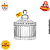 Bomboniere Mini Cristal 9x7cm 65ml - 12UND - Imagem 1