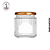 Pote de Vidro 250ml c/ Tampa Metal Cobre - (un) - Imagem 1