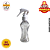 Frasco Pet Cintura 80ml c/ Mini Gatilho Branco - 50UND - Imagem 1