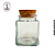 Pote de Vidro 180ml Quadrado c/ Tampa Cortiça - (un) - Imagem 1