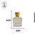 Kit C/ 3 Porta Perfume Quadrado Tampa Dourada 100ml - Imagem 2