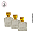 Kit C/ 3 Porta Perfume Quadrado Tampa Dourada 100ml - Imagem 1