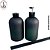 Kit Luxo Frasco de Vidro 350ml Preto/Verde Fosco - Imagem 1